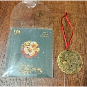 WENDALL AUGUST Forge-USA Brass Ornament 2019 Santa St Nicholas